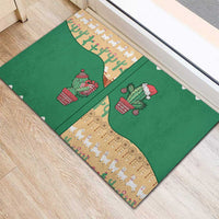 Western Yoke Rubber Doormat Cactus Christmas Cute Style - Wonder Print Shop