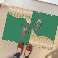 Western Yoke Rubber Doormat Cactus Christmas Cute Style - Wonder Print Shop