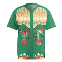 Western Yoke Rugby Jersey Cactus Christmas Cute Style - Wonder Print Shop