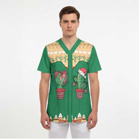 Western Yoke Scrub Top Cactus Christmas Cute Style - Wonder Print Shop