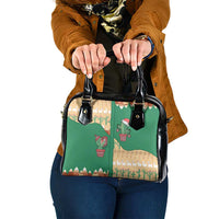 Western Yoke Shoulder Handbag Cactus Christmas Cute Style - Wonder Print Shop