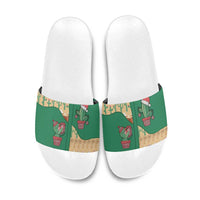 Western Yoke Slide Sandals Cactus Christmas Cute Style - Wonder Print Shop