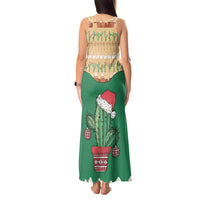 Western Yoke Tank Maxi Dress Cactus Christmas Cute Style - Wonder Print Shop