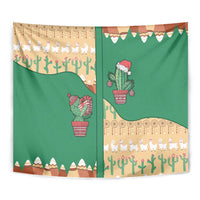 Western Yoke Tapestry Cactus Christmas Cute Style - Wonder Print Shop