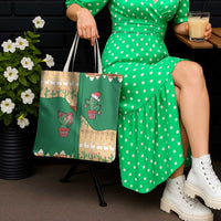 Western Yoke Tote Bag Cactus Christmas Cute Style - Wonder Print Shop