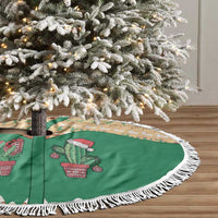Western Yoke Tree Skirt Cactus Christmas Cute Style - Wonder Print Shop