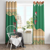 Western Yoke Window Curtain Cactus Christmas Cute Style - Wonder Print Shop