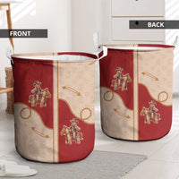 Western Yoke Laundry Basket Gingerbread Howdy Christmas - Wonder Print Shop
