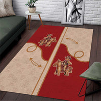 Western Yoke Area Rug Gingerbread Howdy Christmas - Wonder Print Shop