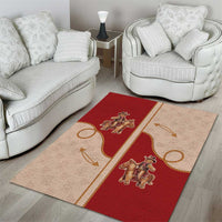 Western Yoke Area Rug Gingerbread Howdy Christmas - Wonder Print Shop