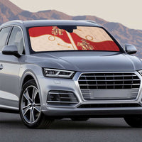 Western Yoke Auto Sun Shade Gingerbread Howdy Christmas - Wonder Print Shop