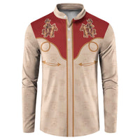 Western Yoke Button Sweatshirt Gingerbread Howdy Christmas - Wonder Print Shop