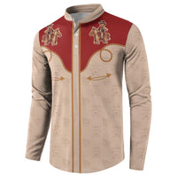 Western Yoke Button Sweatshirt Gingerbread Howdy Christmas - Wonder Print Shop