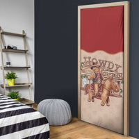 Western Yoke Door Cover Gingerbread Howdy Christmas - Wonder Print Shop