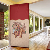 Western Yoke Door Cover Gingerbread Howdy Christmas - Wonder Print Shop
