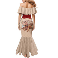 Western Yoke Family Matching Mermaid Dress and Hawaiian Shirt Gingerbread Howdy Christmas - Wonder Print Shop