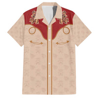 Western Yoke Family Matching Off Shoulder Maxi Dress and Hawaiian Shirt Gingerbread Howdy Christmas - Wonder Print Shop