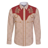 Western Yoke Family Matching Off Shoulder Maxi Dress and Hawaiian Shirt Gingerbread Howdy Christmas - Wonder Print Shop