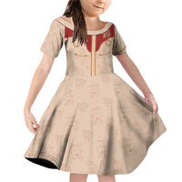 Western Yoke Family Matching Off Shoulder Short Dress and Hawaiian Shirt Gingerbread Howdy Christmas - Wonder Print Shop