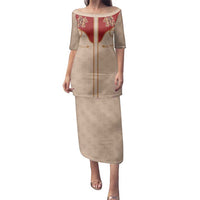 Western Yoke Family Matching Puletasi and Hawaiian Shirt Gingerbread Howdy Christmas - Wonder Print Shop