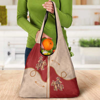 Western Yoke Grocery Bag Gingerbread Howdy Christmas - Wonder Print Shop