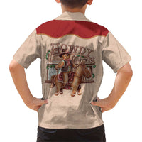 Western Yoke Kid Hawaiian Shirt Gingerbread Howdy Christmas - Wonder Print Shop