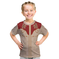 Western Yoke Kid T Shirt Gingerbread Howdy Christmas - Wonder Print Shop