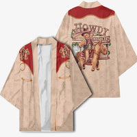 Western Yoke Kimono Gingerbread Howdy Christmas - Wonder Print Shop