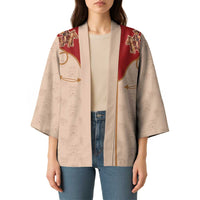 Western Yoke Kimono Gingerbread Howdy Christmas - Wonder Print Shop