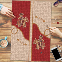 Western Yoke Puzzle Gingerbread Howdy Christmas - Wonder Print Shop