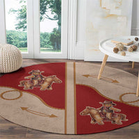 Western Yoke Round Carpet Gingerbread Howdy Christmas - Wonder Print Shop