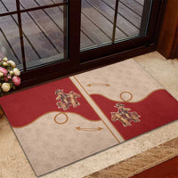 Western Yoke Rubber Doormat Gingerbread Howdy Christmas - Wonder Print Shop