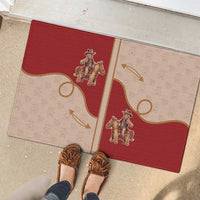 Western Yoke Rubber Doormat Gingerbread Howdy Christmas - Wonder Print Shop