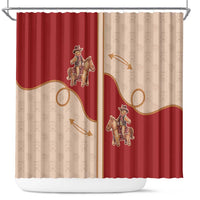 Western Yoke Shower Curtain Gingerbread Howdy Christmas - Wonder Print Shop