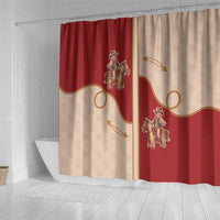 Western Yoke Shower Curtain Gingerbread Howdy Christmas - Wonder Print Shop