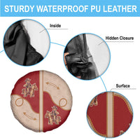 Western Yoke Spare Tire Cover Gingerbread Howdy Christmas - Wonder Print Shop