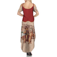 Western Yoke Summer Maxi Dress Gingerbread Howdy Christmas - Wonder Print Shop