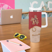 Western Yoke Tumbler With Handle Gingerbread Howdy Christmas - Wonder Print Shop