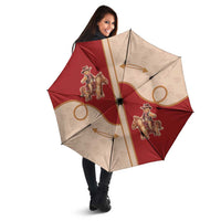 Western Yoke Umbrella Gingerbread Howdy Christmas - Wonder Print Shop