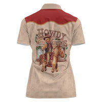Western Yoke Women Polo Shirt Gingerbread Howdy Christmas - Wonder Print Shop