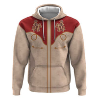 Western Yoke Zip Hoodie Gingerbread Howdy Christmas - Wonder Print Shop