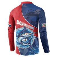 Dominican Republic Fishing Button Sweatshirt Caribbean Master Baiter - Wonder Print Shop