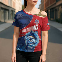 Dominican Republic Fishing Cross Shoulder Shirt Caribbean Master Baiter - Wonder Print Shop