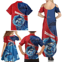Dominican Republic Fishing Family Matching Summer Maxi Dress and Hawaiian Shirt Caribbean Master Baiter - Wonder Print Shop