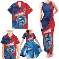Dominican Republic Fishing Family Matching Tank Maxi Dress and Hawaiian Shirt Caribbean Master Baiter - Wonder Print Shop