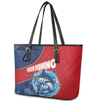 Dominican Republic Fishing Leather Tote Bag Caribbean Master Baiter - Wonder Print Shop