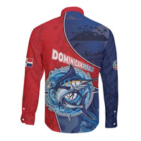 Dominican Republic Fishing Long Sleeve Button Shirt Caribbean Master Baiter - Wonder Print Shop
