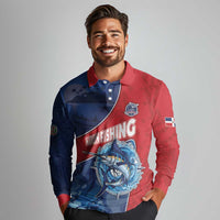 Dominican Republic Fishing Long Sleeve Polo Shirt Caribbean Master Baiter - Wonder Print Shop