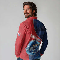 Dominican Republic Fishing Long Sleeve Polo Shirt Caribbean Master Baiter - Wonder Print Shop