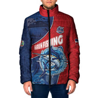 Dominican Republic Fishing Padded Jacket Caribbean Master Baiter - Wonder Print Shop